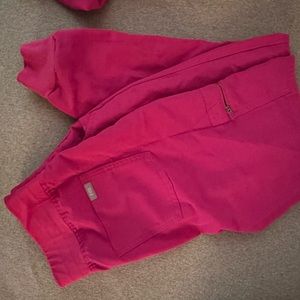 Raspberry Sorbet Pocket Scrub Raspberry Sorbet Zamora High Waisted- Joggers